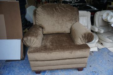 Chenille Chair/Ottoman_1