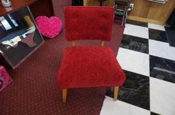 Red Microfiber Chair _1