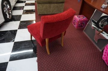 Red Microfiber Chair _2