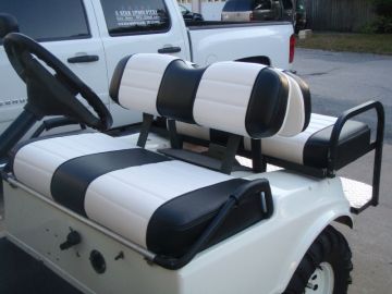 Black & White Golf Cart