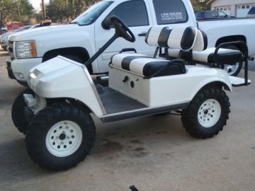 Black & White Golf Cart